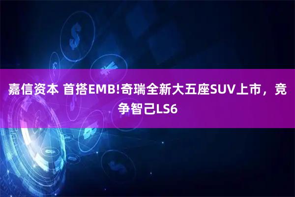 嘉信资本 首搭EMB!奇瑞全新大五座SUV上市，竞争智己LS6